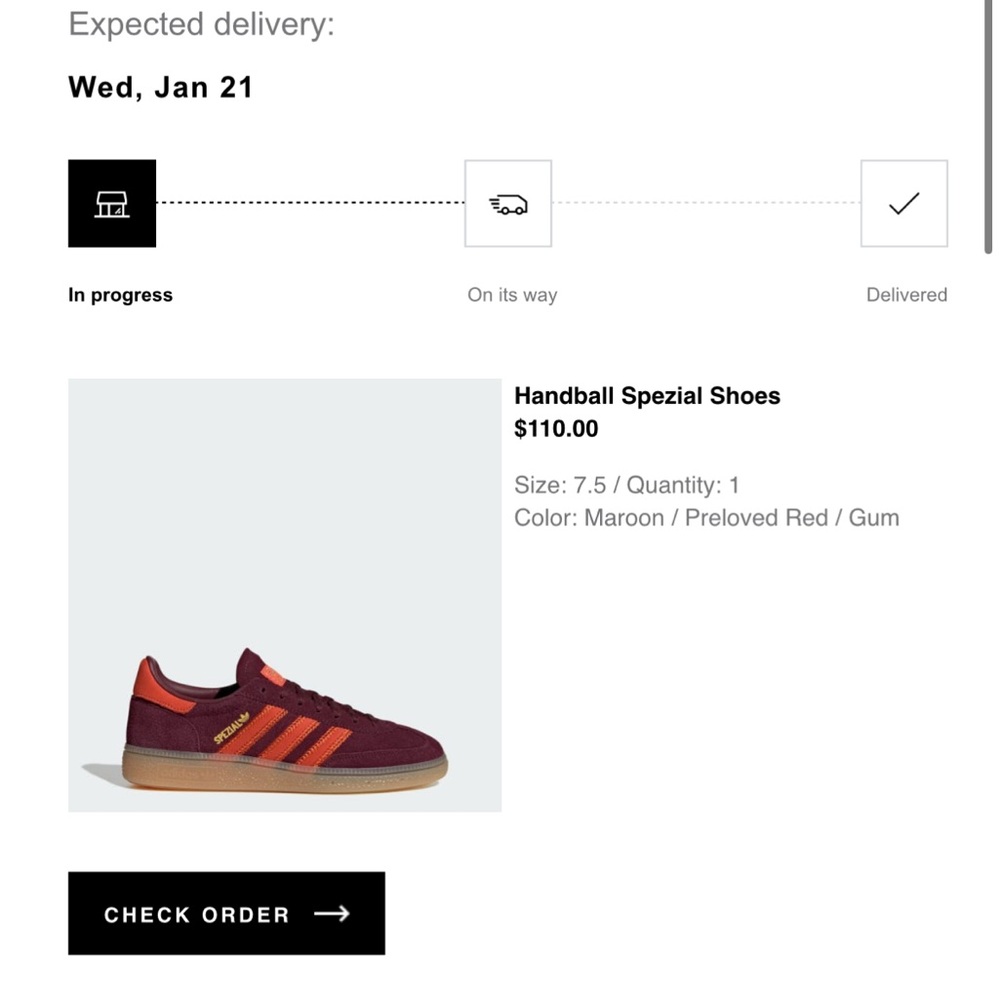 Adidas Women’s Spezial Maroon/Red Like New - Picture 3 of 3